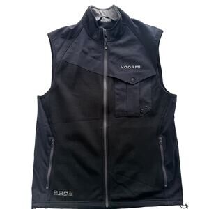 Voormi Mens Convex Vest Black Wool Size Large Thermal Outdoors Weathergear